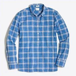 🌟2/$30 J. Crew Homespun Popover Shirt in Boy Fit